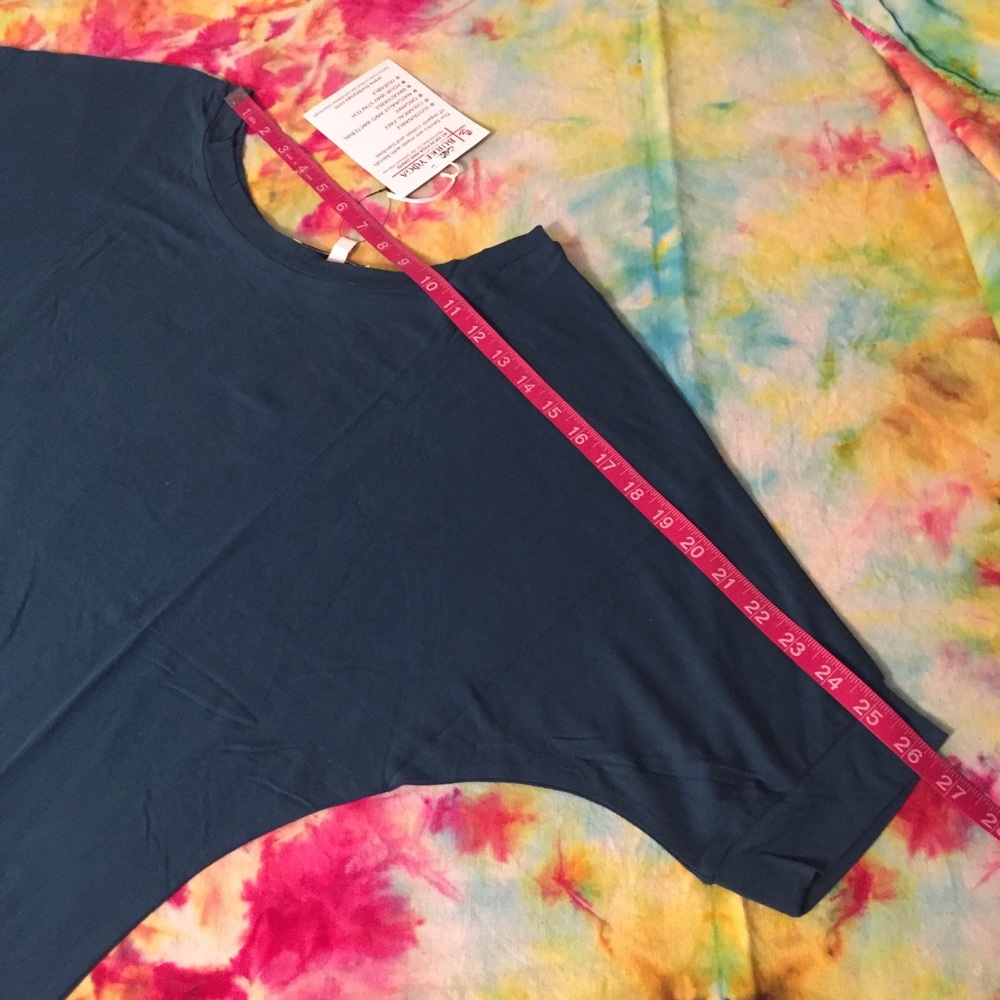 Burke yoga organic bamboo top M in Teal - Picture 4 of 15